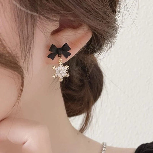 Bow Snowflake Earrings