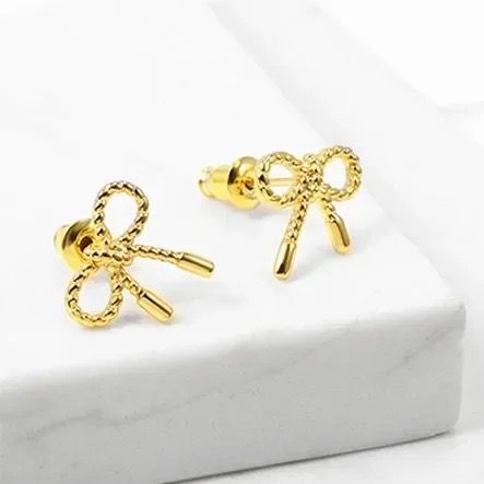 Minimal Bow Stud Earrings