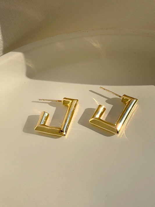 Small Rectangular Hoop earrings