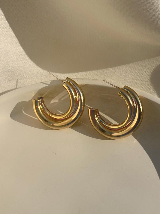 Dual Tube Hoop earrings