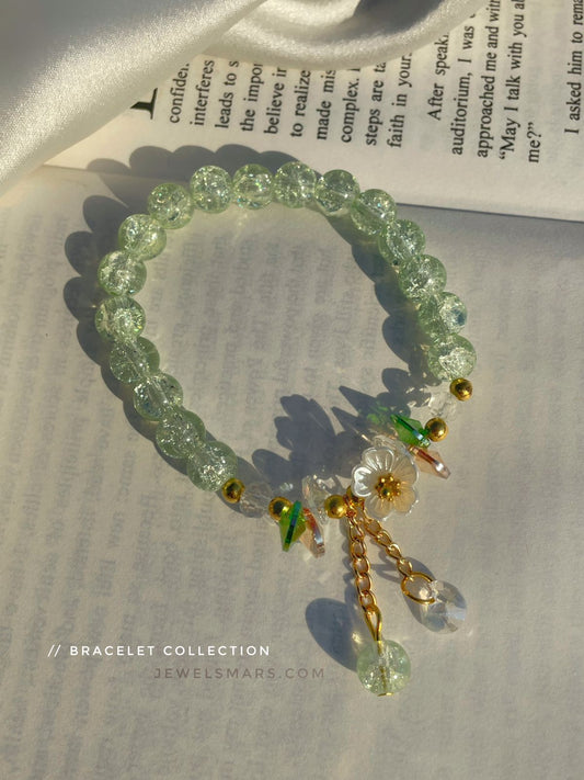 Dreamy Floral Bracelet- green