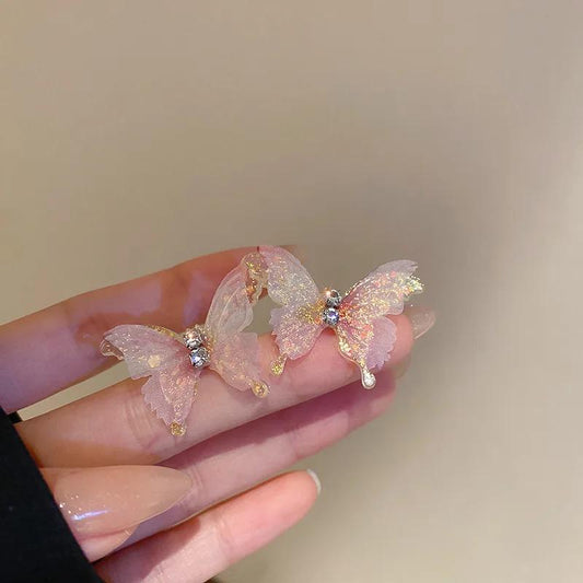 Pink Butterfly Earrings