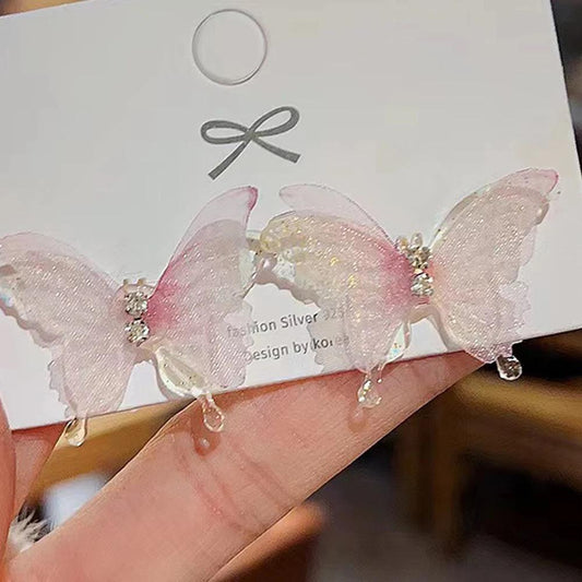 Pink Butterfly Earrings