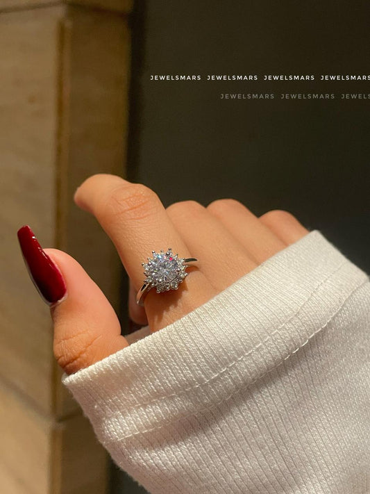 Sunflower Solitaire Ring