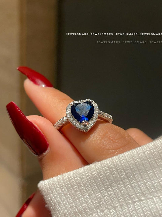 Soulmate Heart Ring- blue