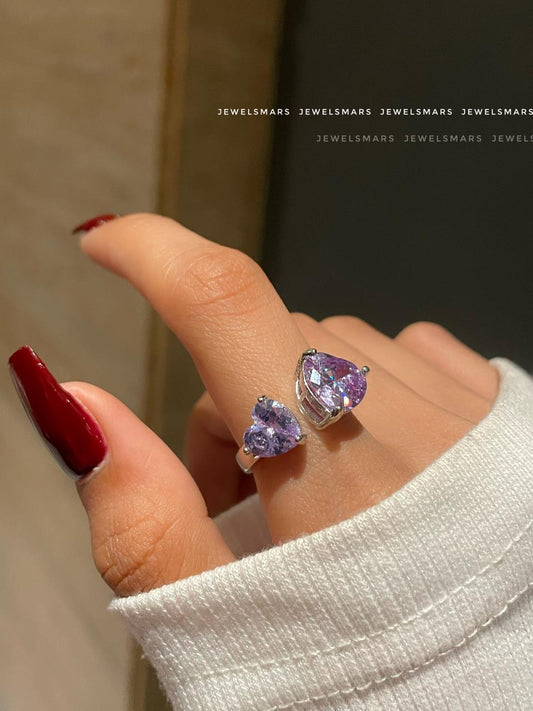 Melody Hearts Ring- purple