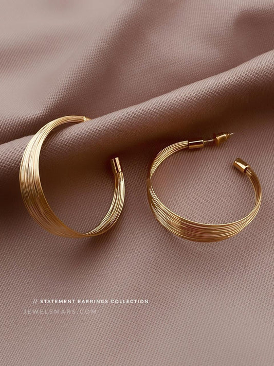 Wired Statement Hoop Earrings