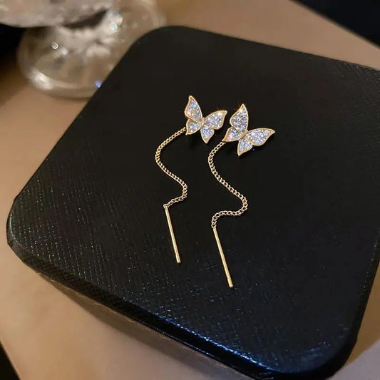 Butterfly Needle Threader Earrings