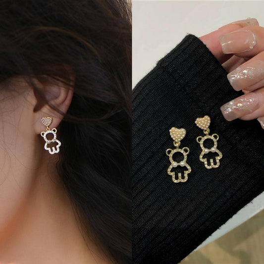 Cute Heart & Teddy Earrings