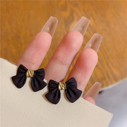 Black Bow love Earrings