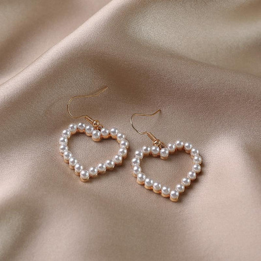 Pearl Heart Earrings