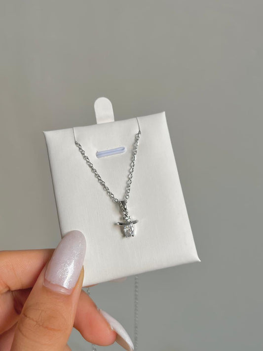 Minimal Solitaire Necklace
