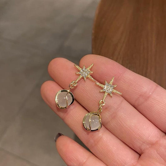 Star Opal Pearl Earrings
