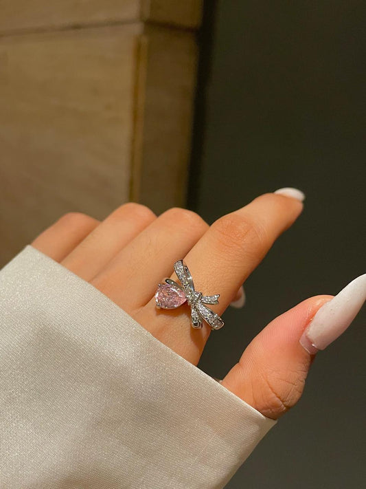 Pink Bow Ring