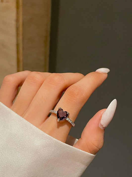Love Heart Ring- purple