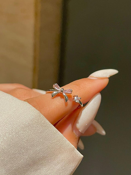 Cute Bow Ring- pink
