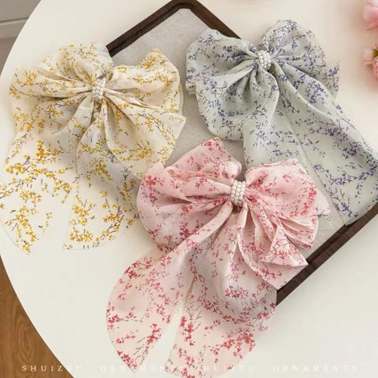 Floral Hair Bows