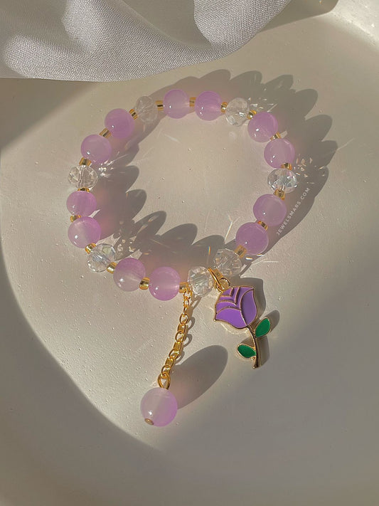 Rose bracelet- purple