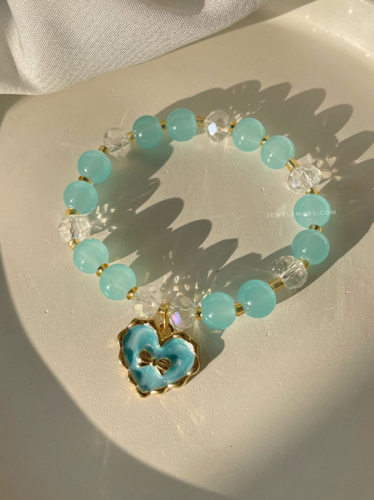 Heart of Bow Bracelet- blue