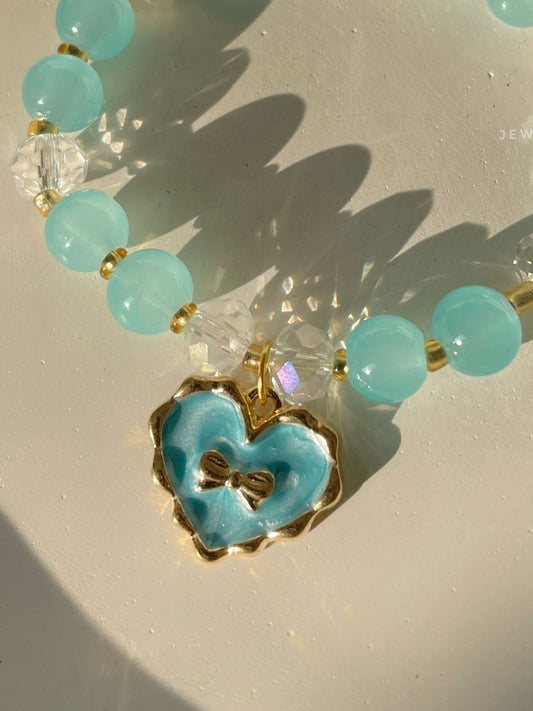 Heart of Bow Bracelet- blue