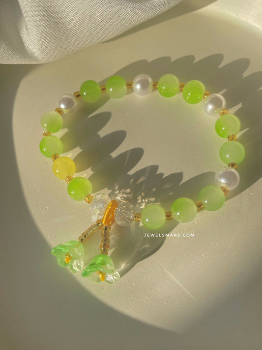 Dreamland Floral Bracelet- greens