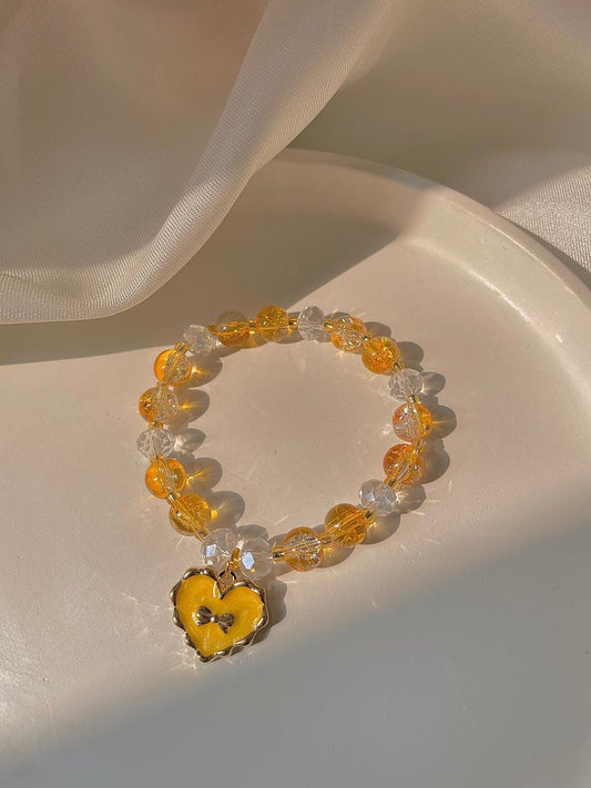Heart of Bow Bracelet- yellow