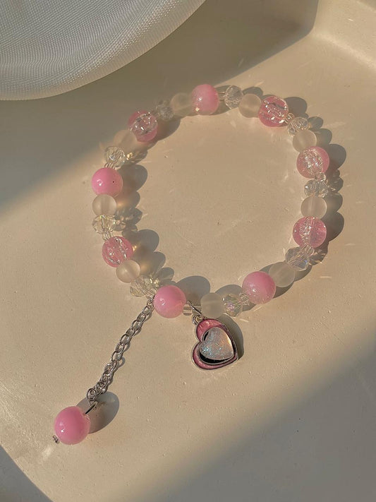 Heart Bracelet- pink