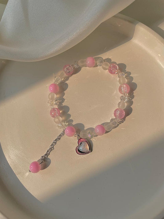 Heart Bracelet- pink