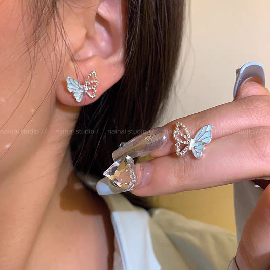 Lil Butterfly Earrings- sea blue