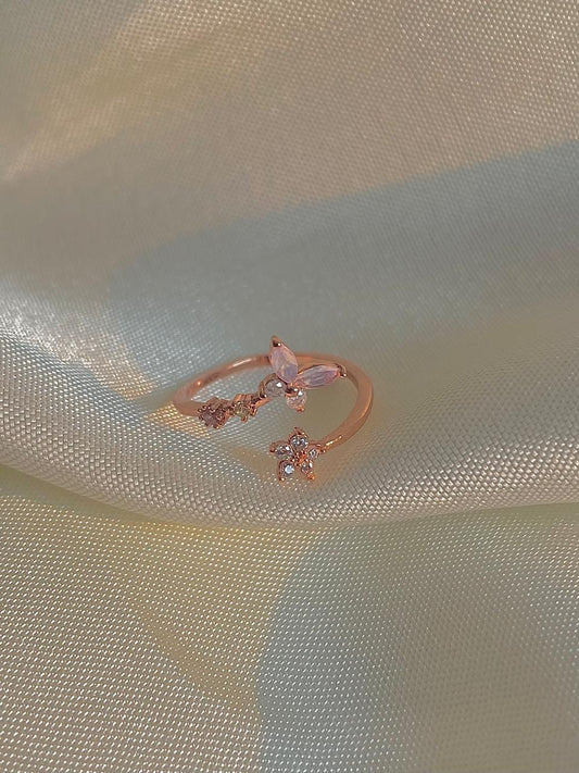 Dreamy Butterfly Ring- pink