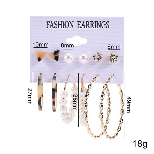 Vannila combo of 6 pair of Earrings