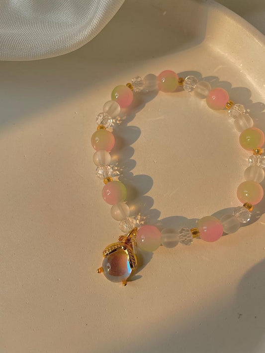 Queen of hearts bracelet- sunset hues