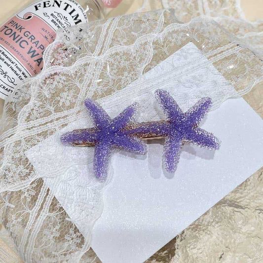 Starfish Hairclip- purple