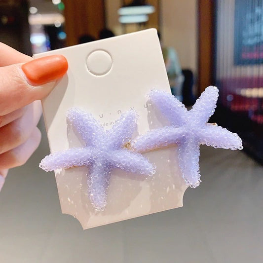 Starfish Hairclip- purple