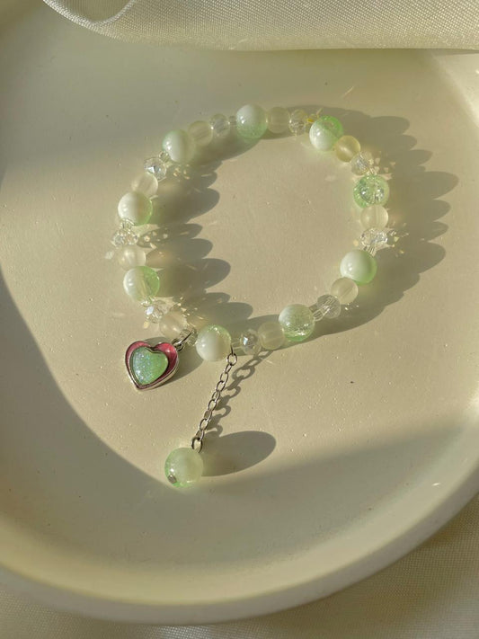 Heart Bracelet- green