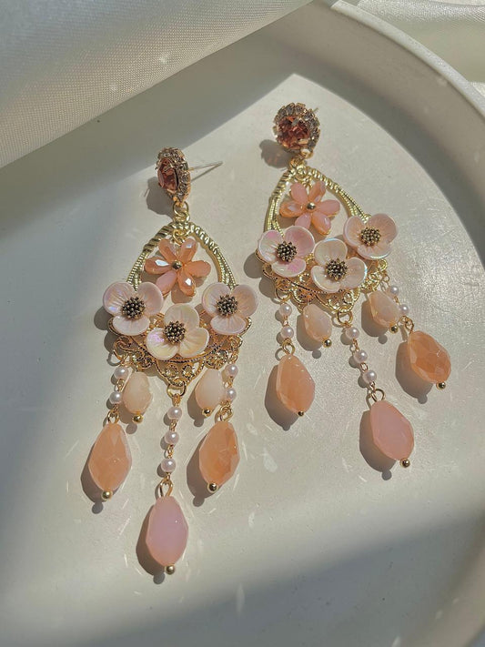 Soft Peach Paradise Earrings