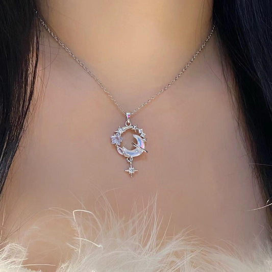 Dreamiest Moon Star Necklace - silver