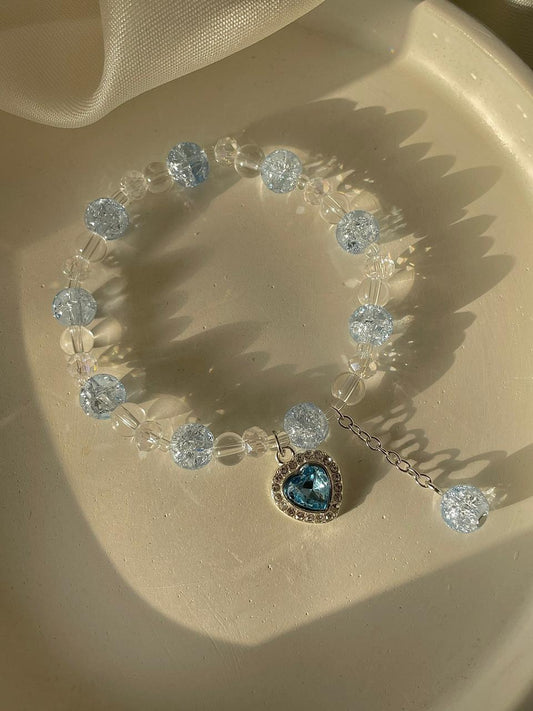 Cute Heart Bracelet- blue