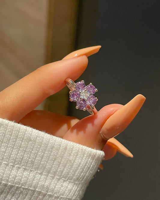 Florida Flower Ring- purple