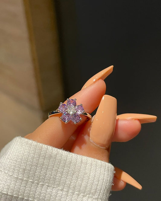 Florida Flower Ring- purple