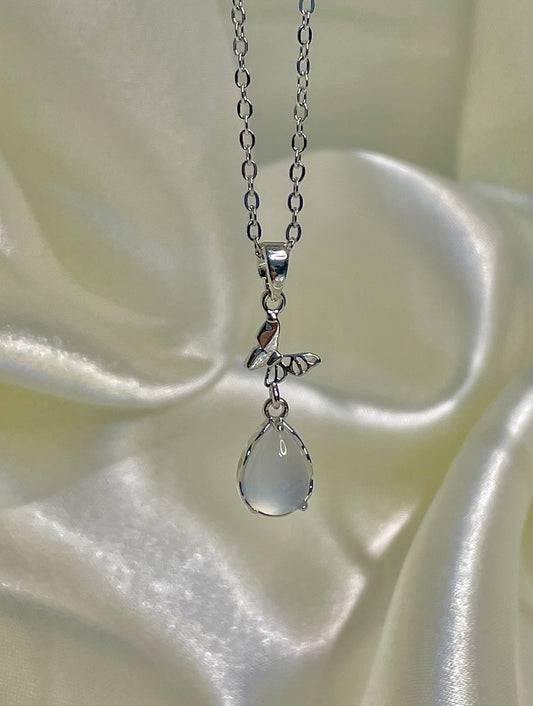 Dreamy Butterfly Gem Drop Necklace