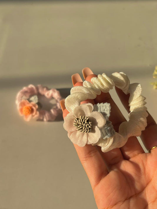 Dreamy Floral Scrunchies