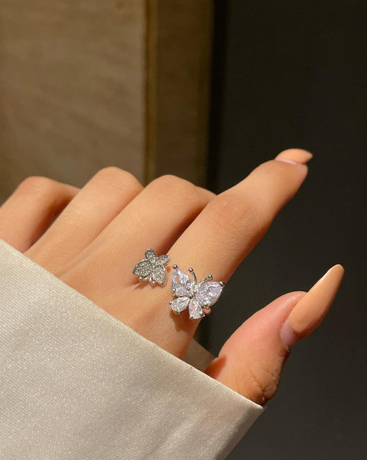 Dual Butterflies Ring