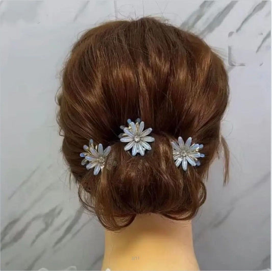 Crystal Floral Hair Claws