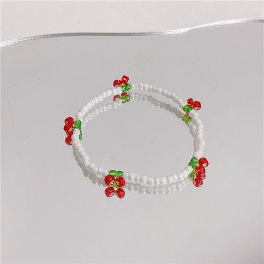 Cherry Season Bracelet- white