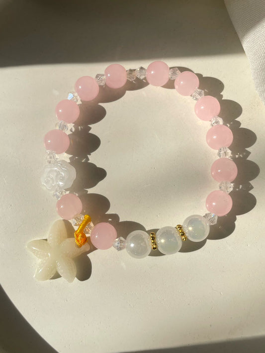 Ocean Starfish Bracelet- baby pink