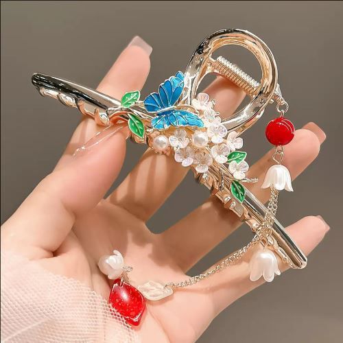 Vogue Embellished Hair Claw- removable tassel