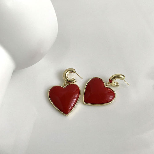 Red Heart Earrings