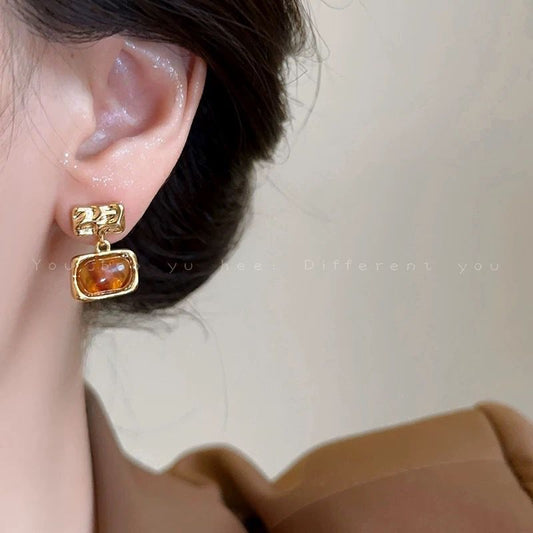 Brown Statement Earrings