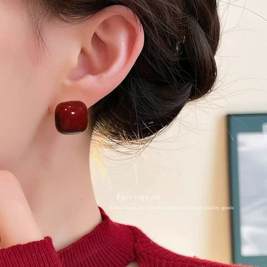 Cherry Red Earrings